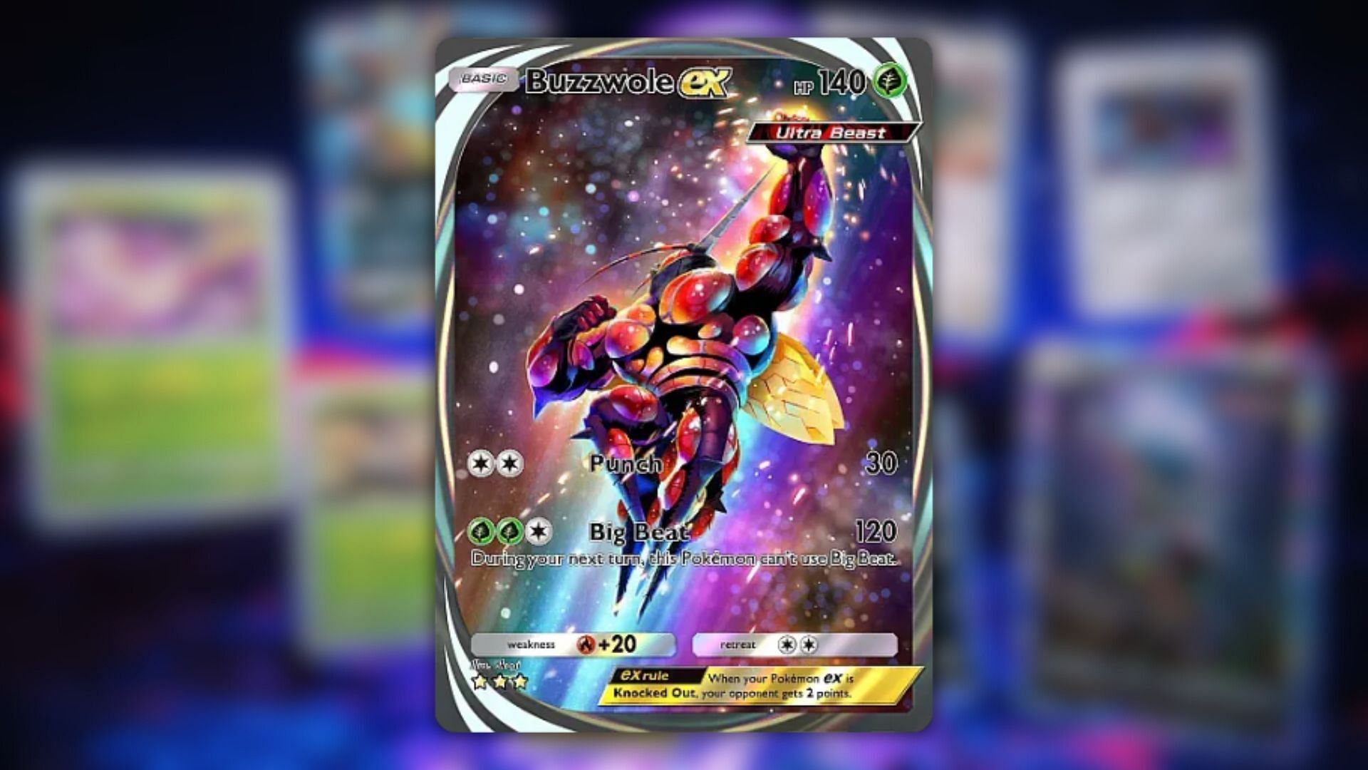 Buzzwole ex as seen in the game (Image via The Pokemon Company)